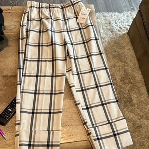 Zara cropped elastic waist pants